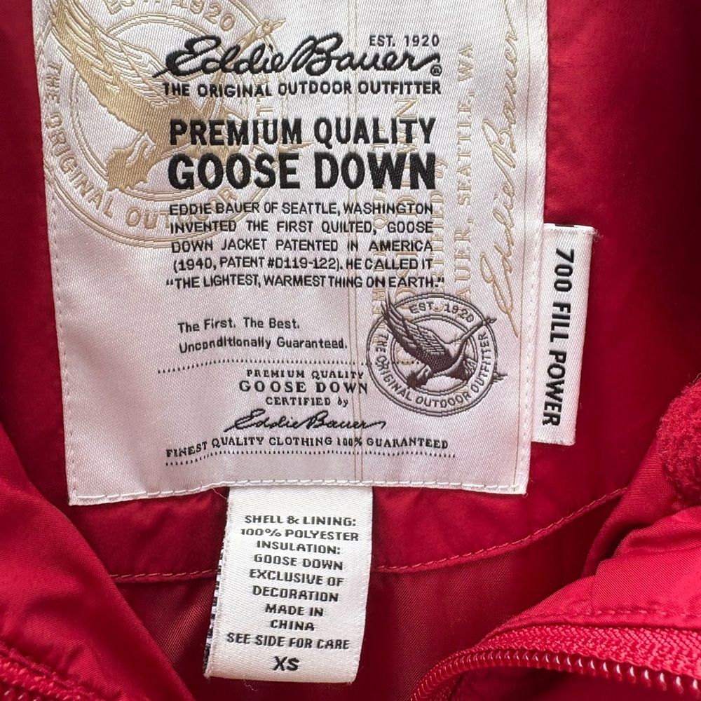 Eddie Bauer Premium Goose Down Jacket in Red - Picture 2 of 11